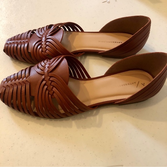 ANTHROPOLOGIE Leyla Huraches Espadrille Flat Sandals | Womens Size 9 US - Picture 4 of 5